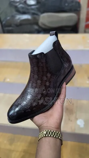 Leather Boots Mens Tuxedo Style Mens Master Quality
