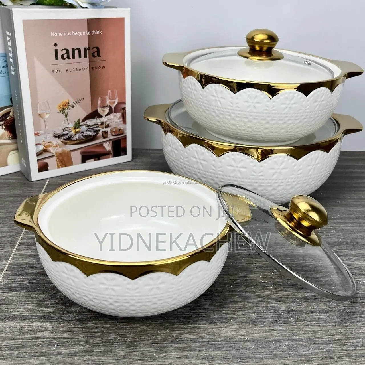 3 Piece Ceramic Serving Bowl Set