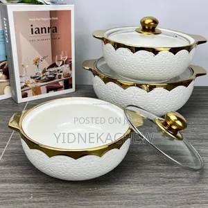 3 Piece Ceramic Serving Bowl Set