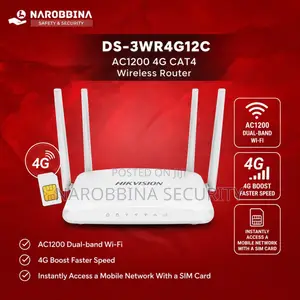 Hikvision Ac1200 Dual-Brad Wifi WiFi Wireless Router (4G)