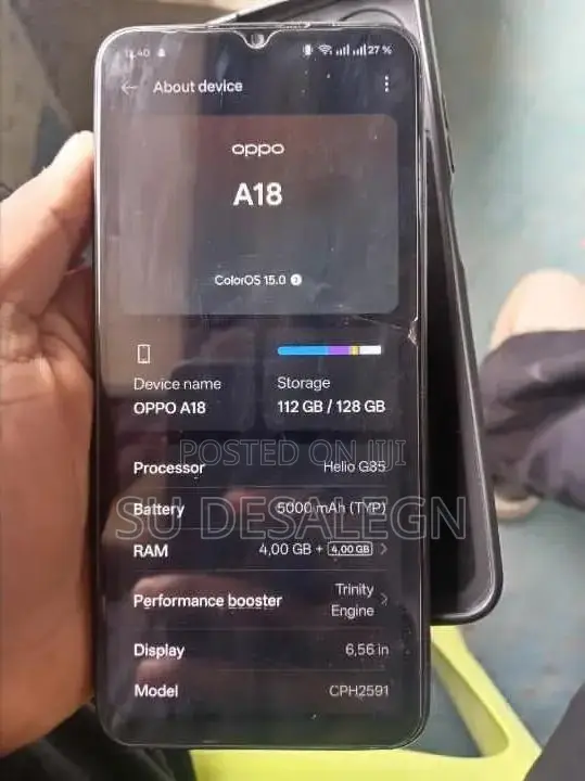 Oppo A18 128 GB Black
