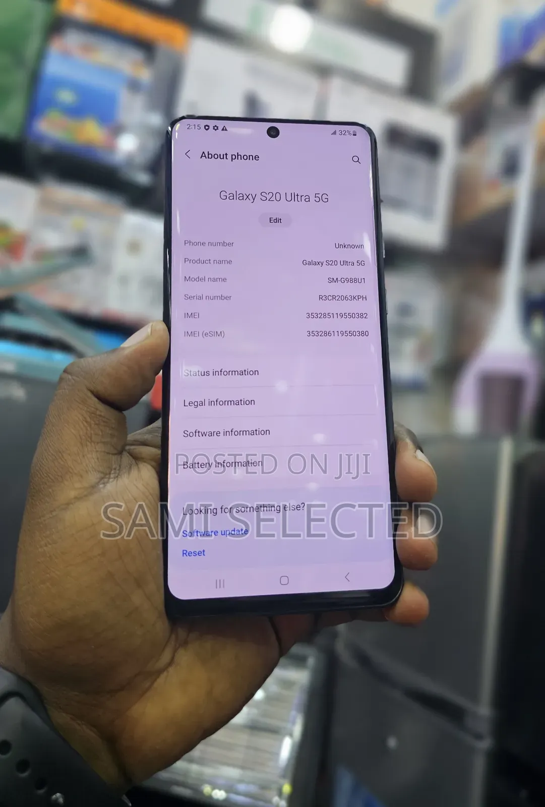 New Samsung Galaxy S20 Ultra 5G 128 GB Black