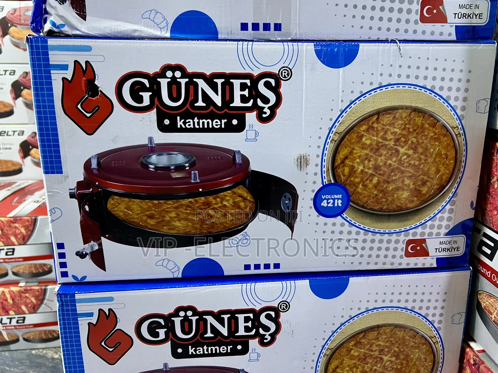 GÜNEŞ Katmer Electric ROUND OVEN Pastry Maker – 42L, Made in Türkiye
