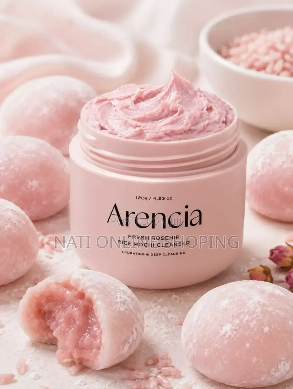 Arencia Fresh Rosehip Rice Mochi Cleanser