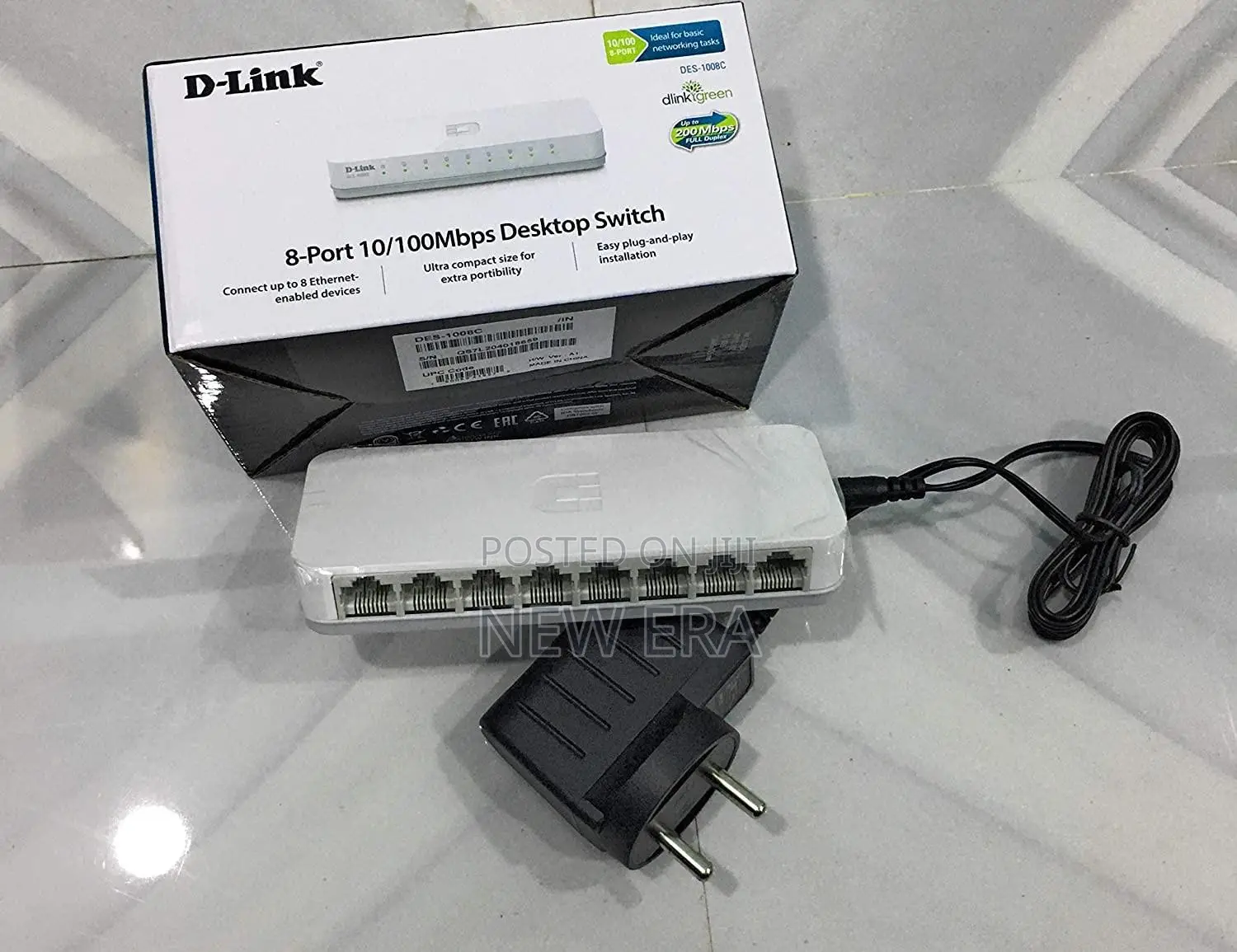 D-Link 8 Port Ethernet Switch | 10/100Mbps | Brand New Sealed