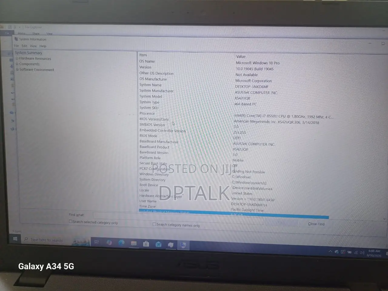 Laptop Asus VivoBook 15 X505BA 8GB Intel Core i7 HDD+SSD 1T