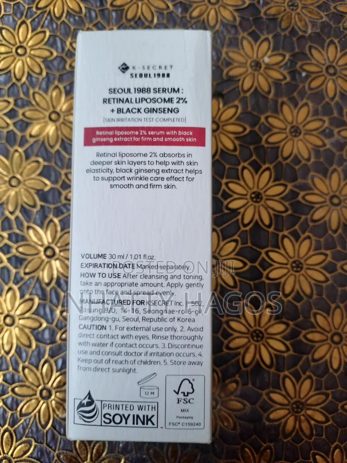 SEOUL 1988 Retinal Liposome 2% + Black Ginseng Serum