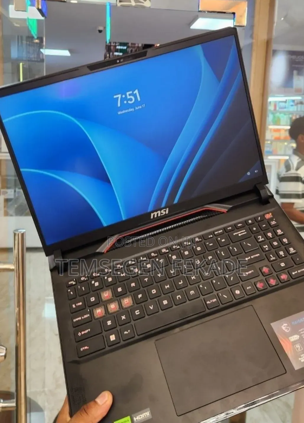 New Laptop MSI 16GB Intel Core i9 SSD 1T