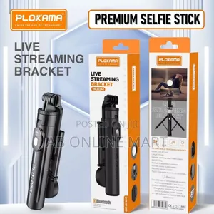 PLOKAMA T7 Pro Podcast Selfie Stick (With LED Light)