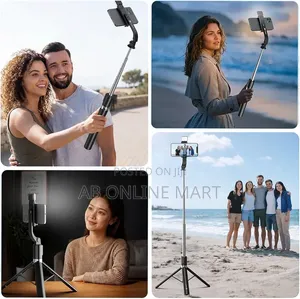 PLOKAMA T7 Pro Podcast Selfie Stick (With LED Light)