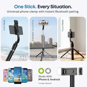 PLOKAMA T7 Pro Podcast Selfie Stick (With LED Light)
