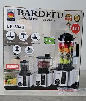 BARDEFU Food Processor Power 9500W 4.0L 8-in-1 Multi-Purpose Juicer