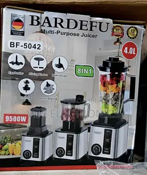 BARDEFU Food Processor Power 9500W 4.0L 8-in-1 Multi-Purpose Juicer