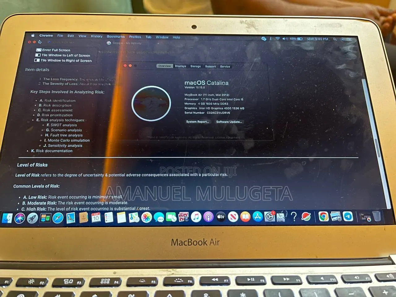 Laptop Apple MacBook 2014 4GB Intel Core i5 SSD 128GB