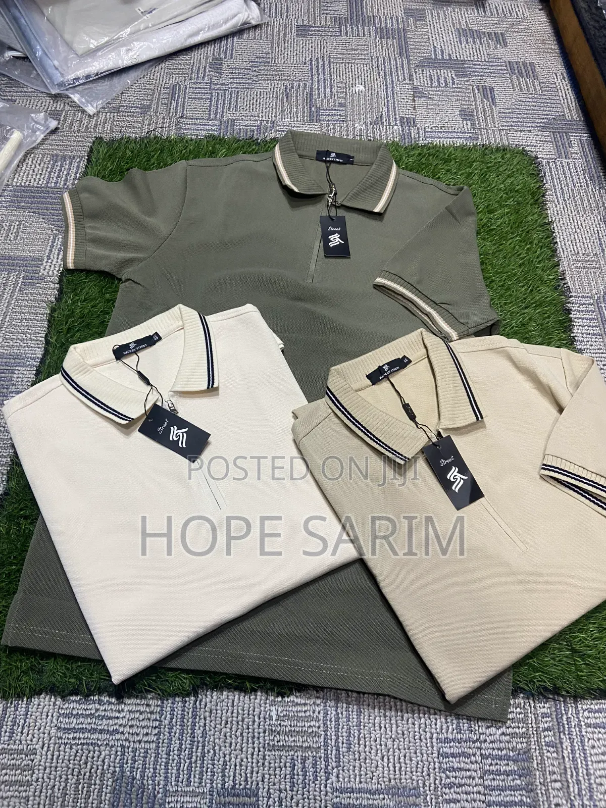 Half-Zip Knit Polo Shirts