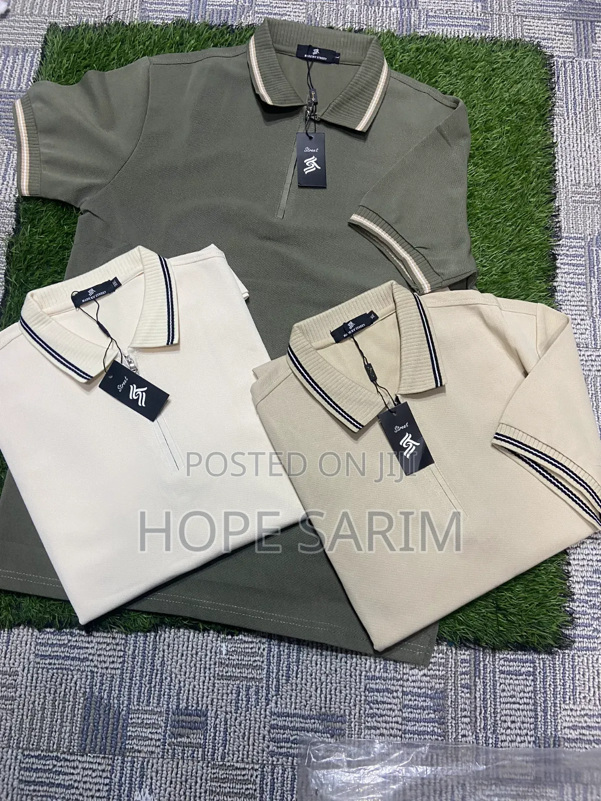 Half-Zip Knit Polo Shirts