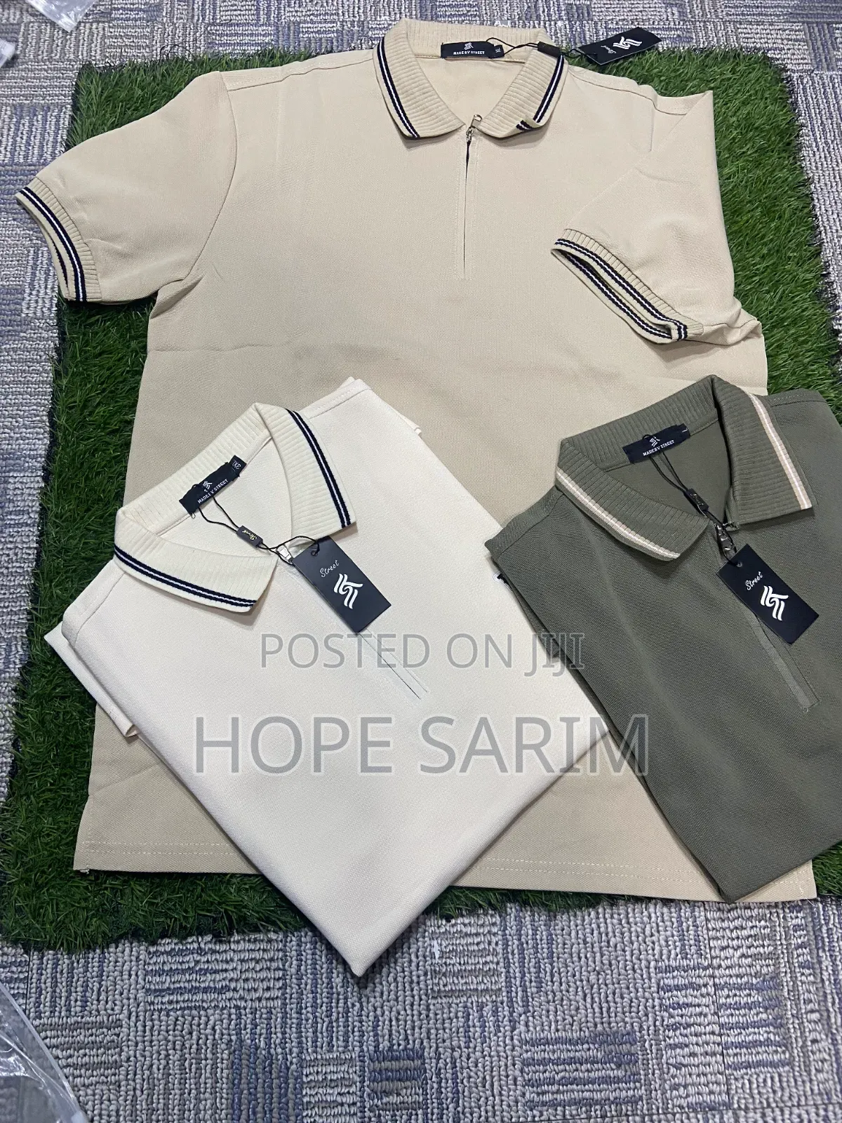 Half-Zip Knit Polo Shirts