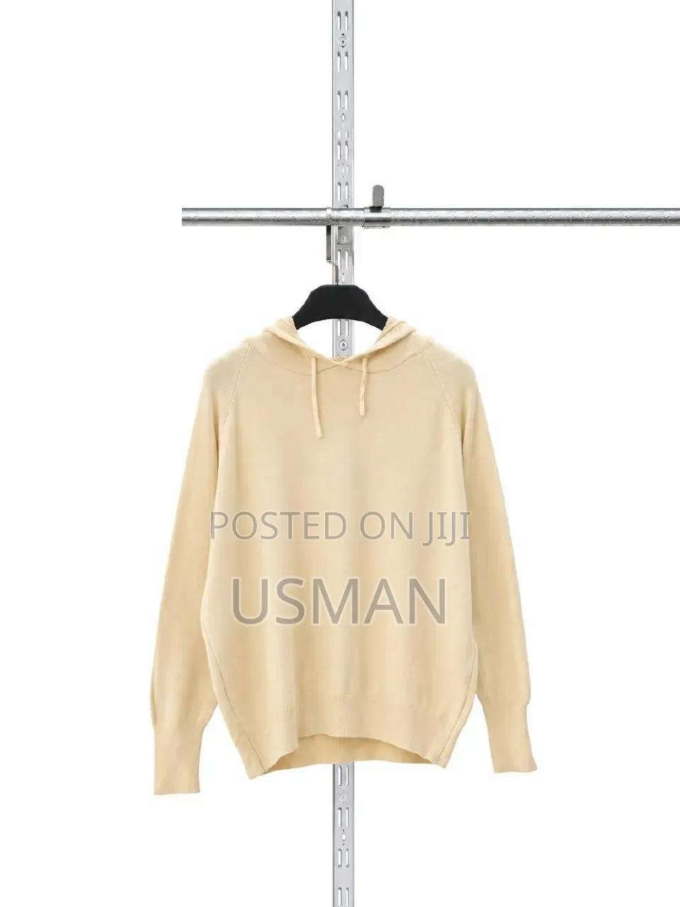 Unisex Cream Pullover Hoodie – Casual Style”