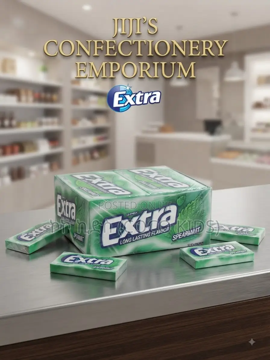 Wrigley's Extra Spearmint Chewing Gum - Full Box (Long Lasting Flavor)