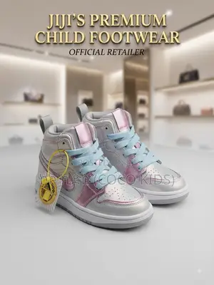 Kids' Holographic High-Top Sneakers