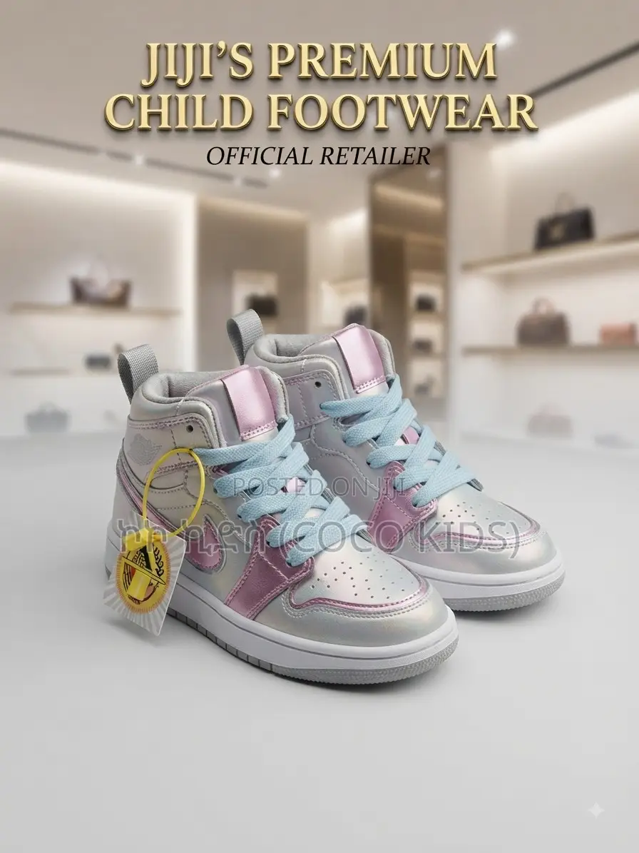 Kids' Holographic High-Top Sneakers