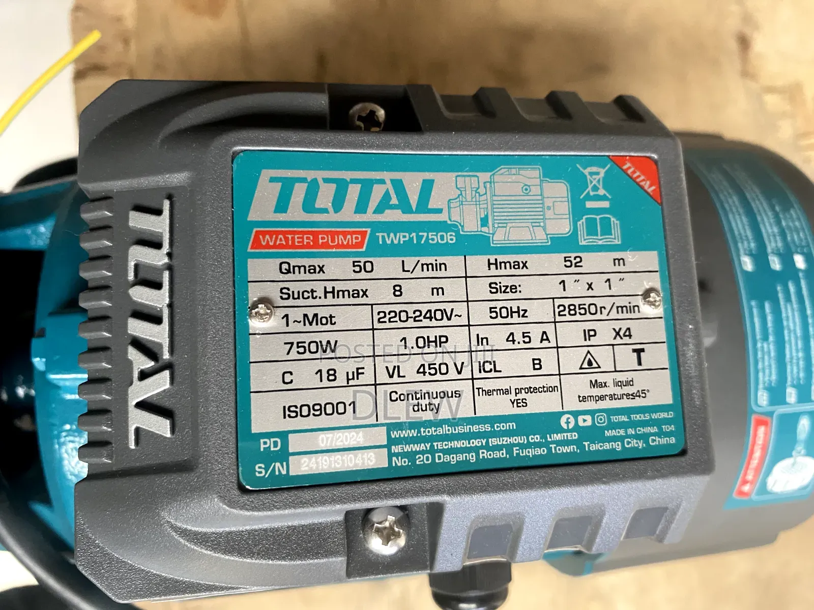 Total Water Pump 1hp