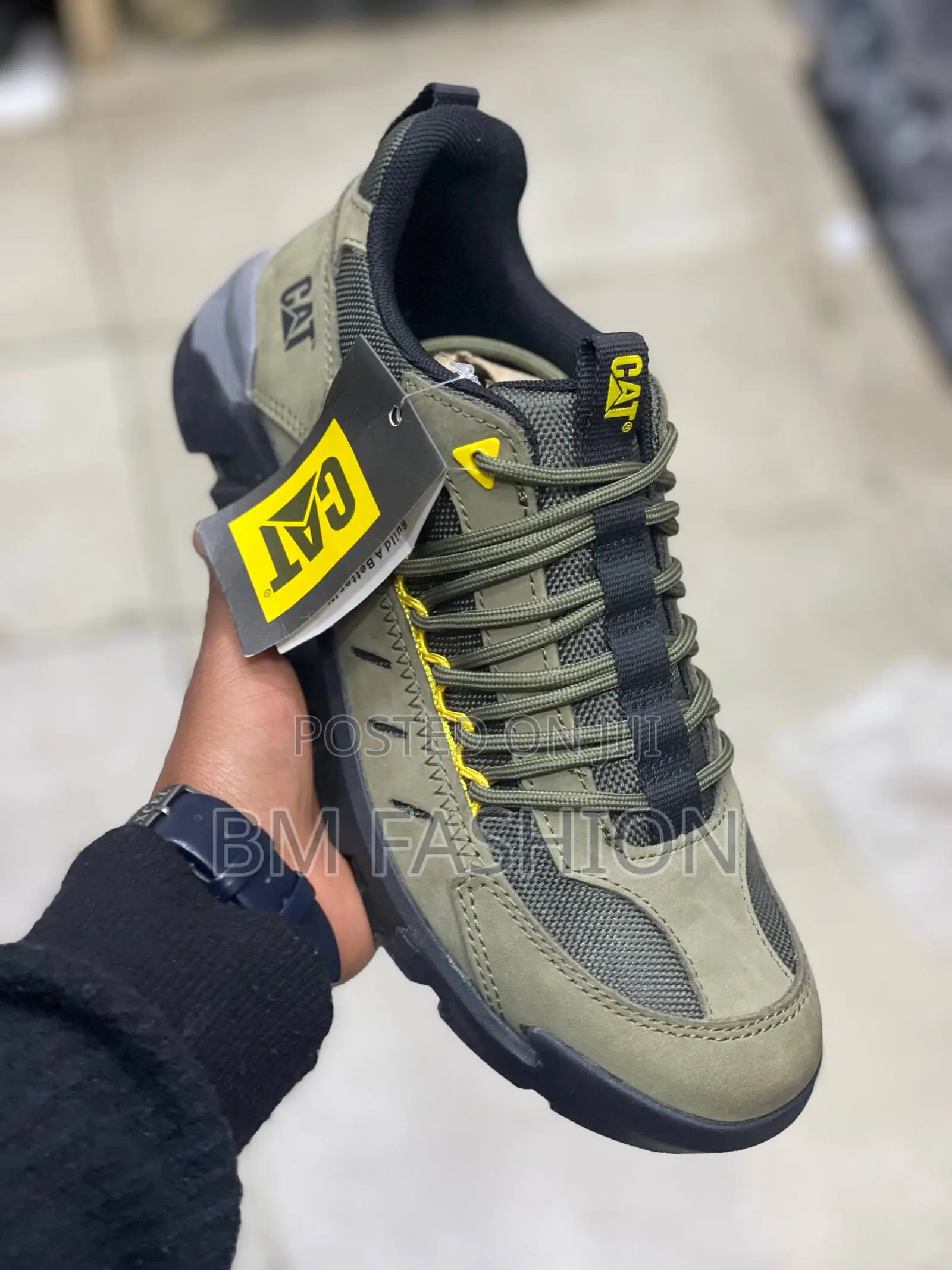 CAT Green Low High Quality Construction Sneakers