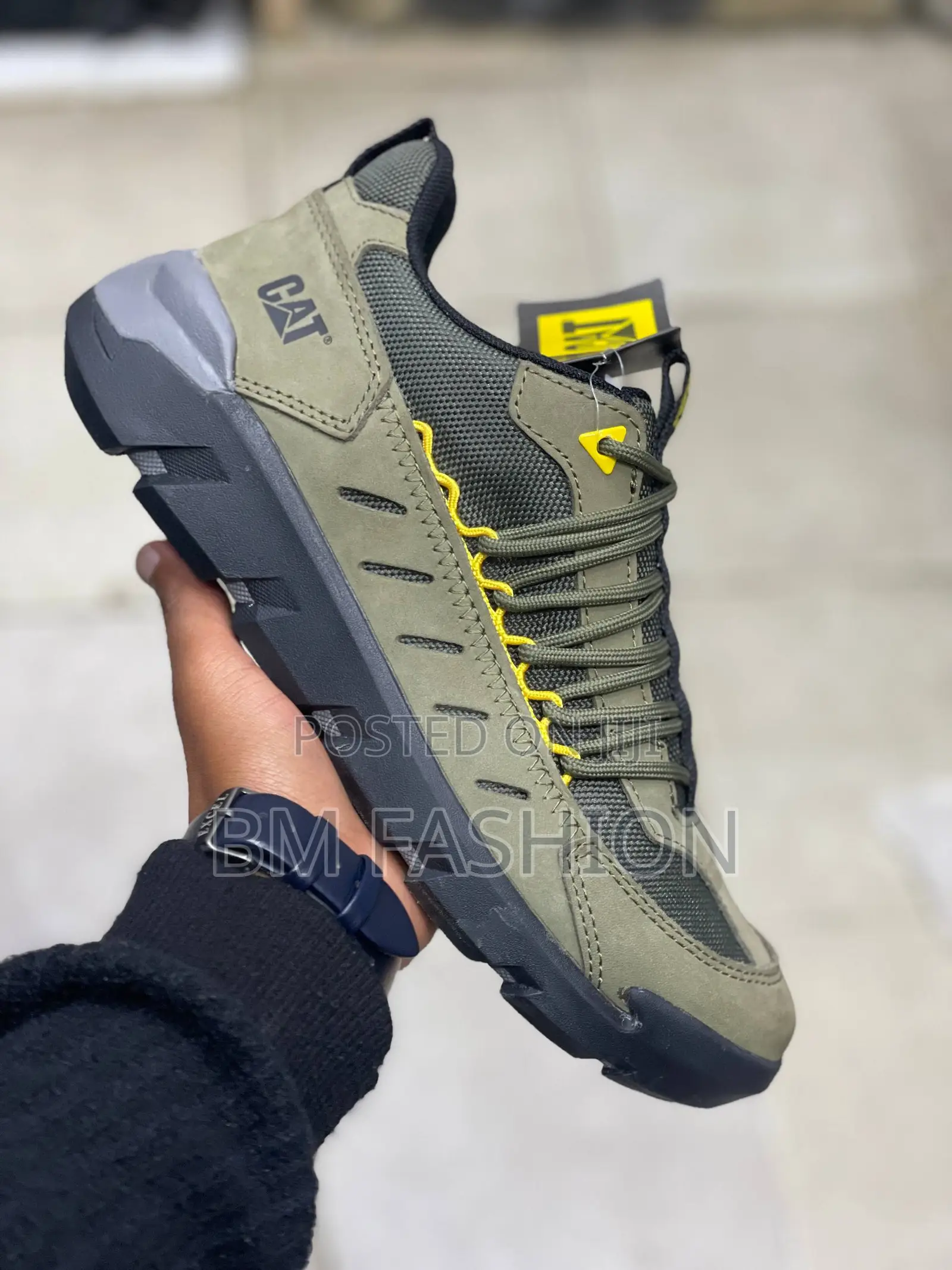 CAT Green Low High Quality Construction Sneakers