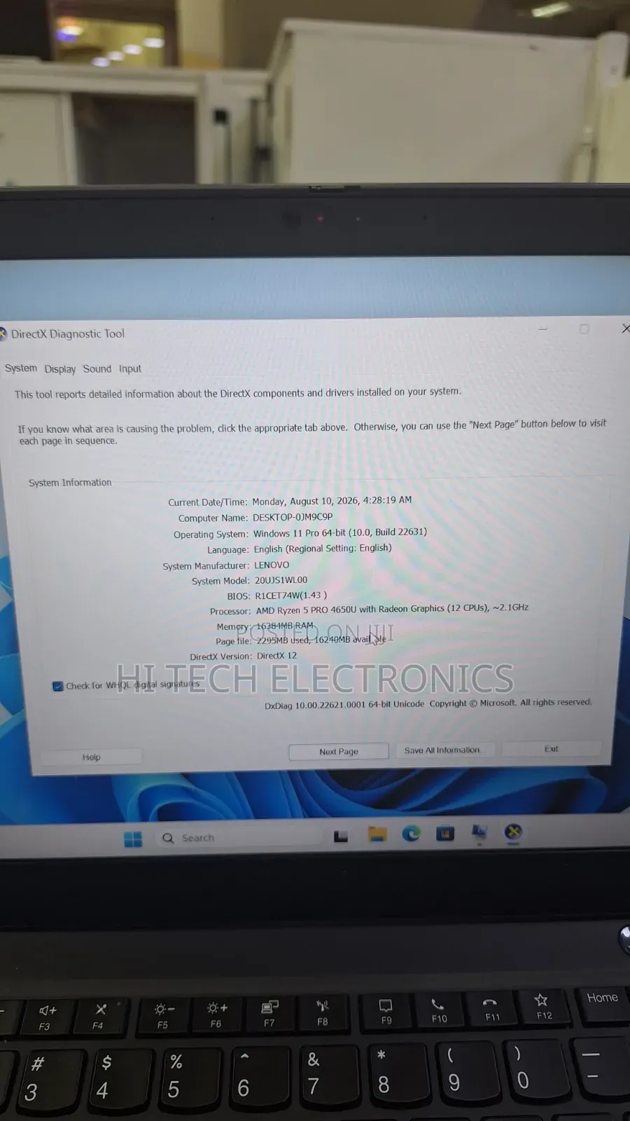 New Laptop Lenovo ThinkPad X1 16GB Intel Core i7 SSD 512GB