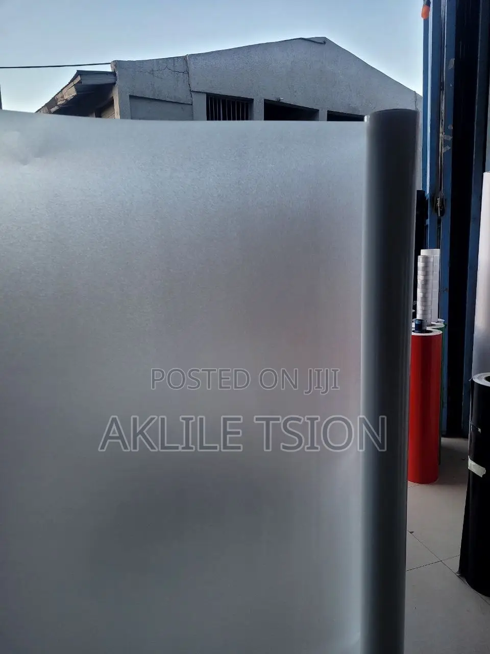 White Glass Sticker
