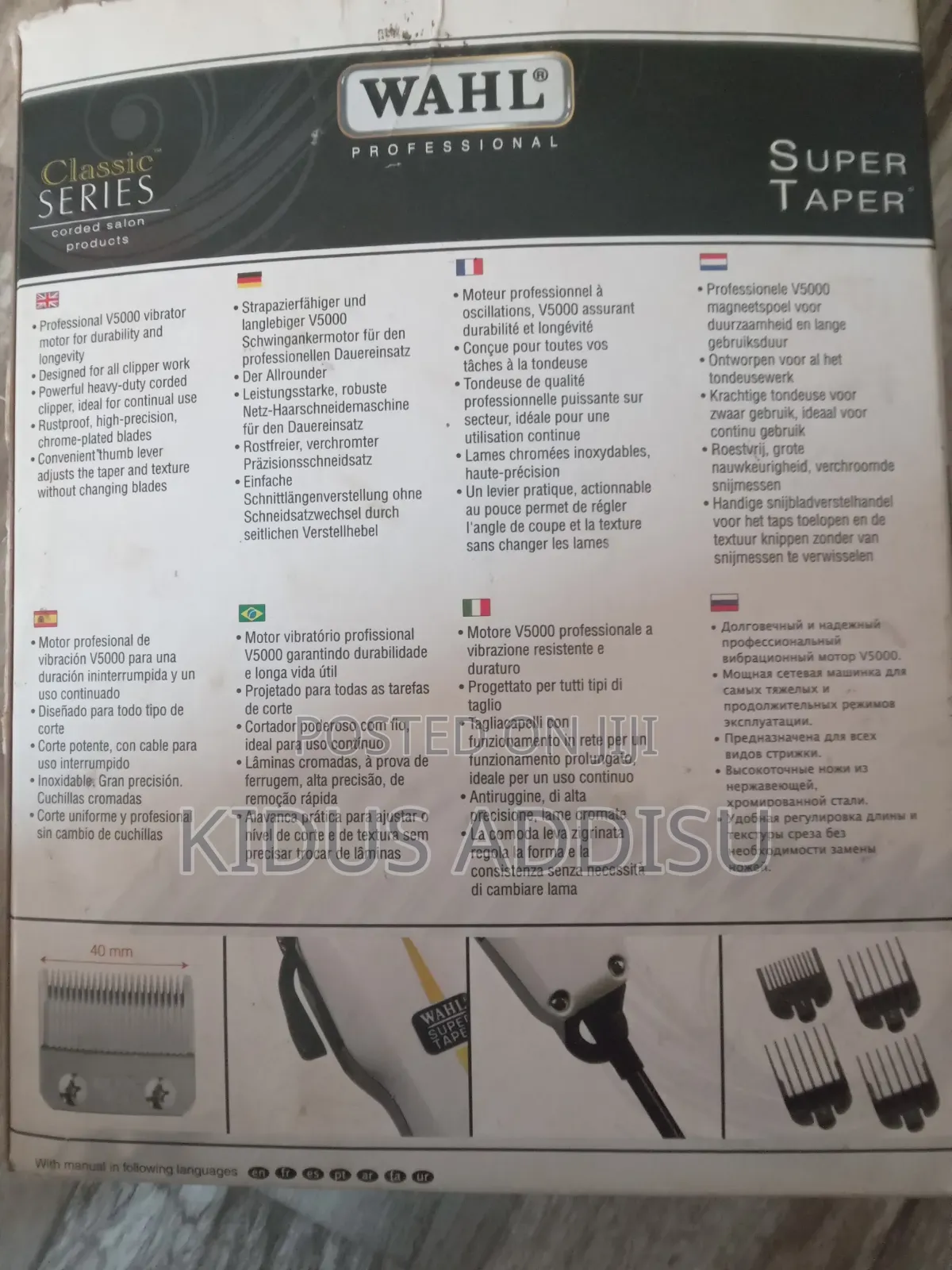 Original Wahl Professional Super Taper Hair Clipper (100% Genuine USA)