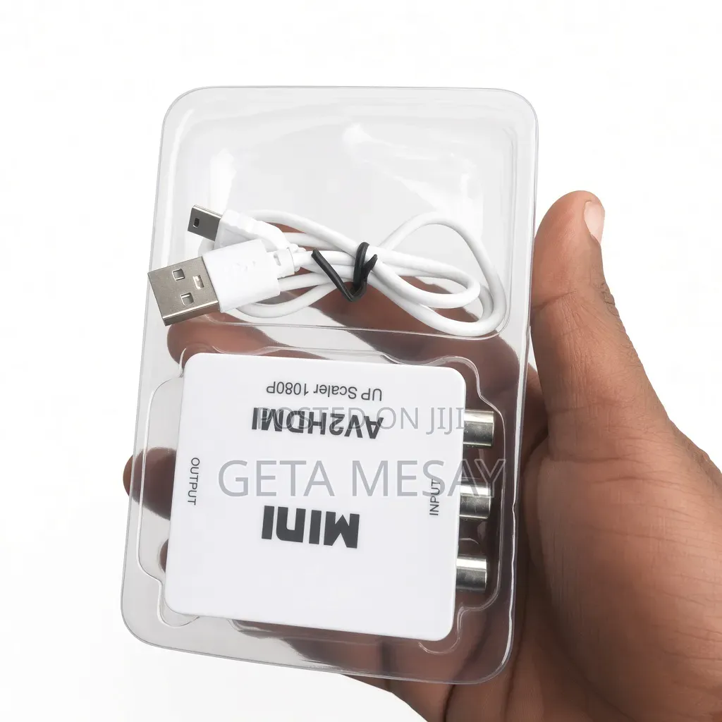 Premium AV to HDMI Video Audio Converter Adapter Plug Play