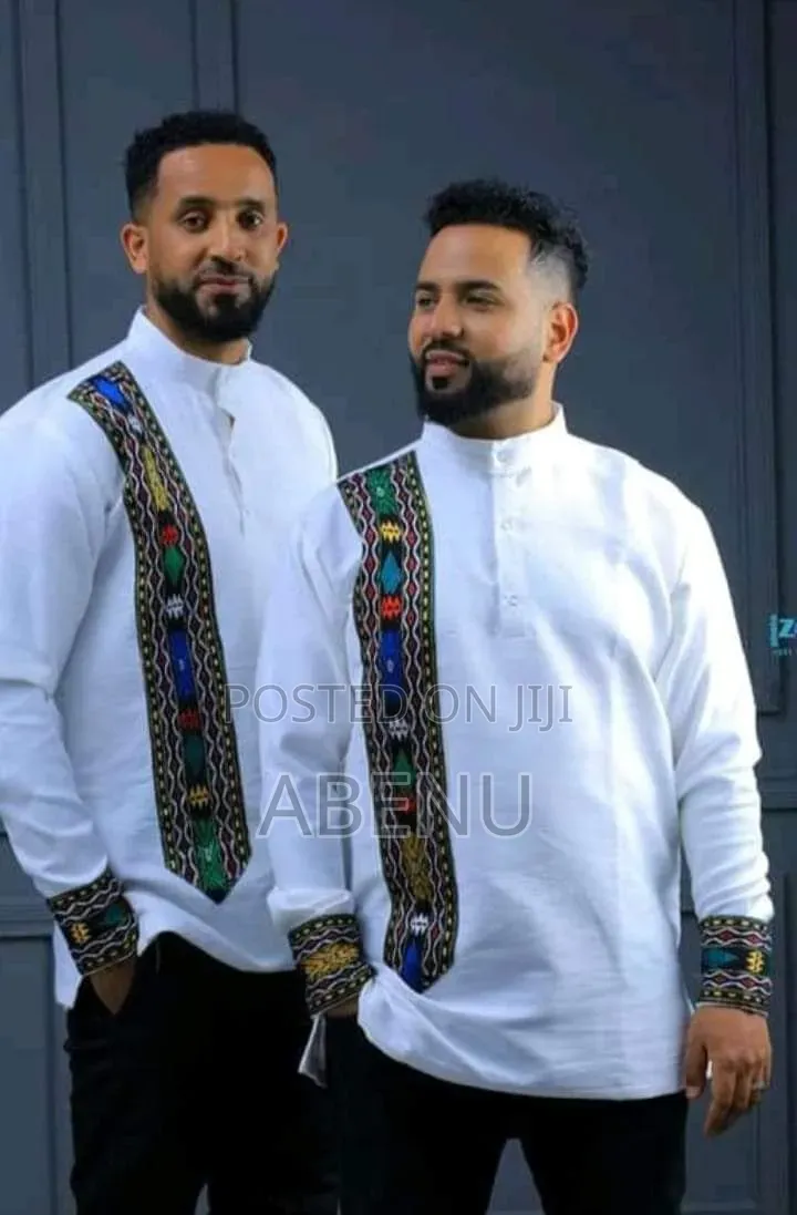 Elegant Ethiopian Habesha Men’s Traditional Shirt