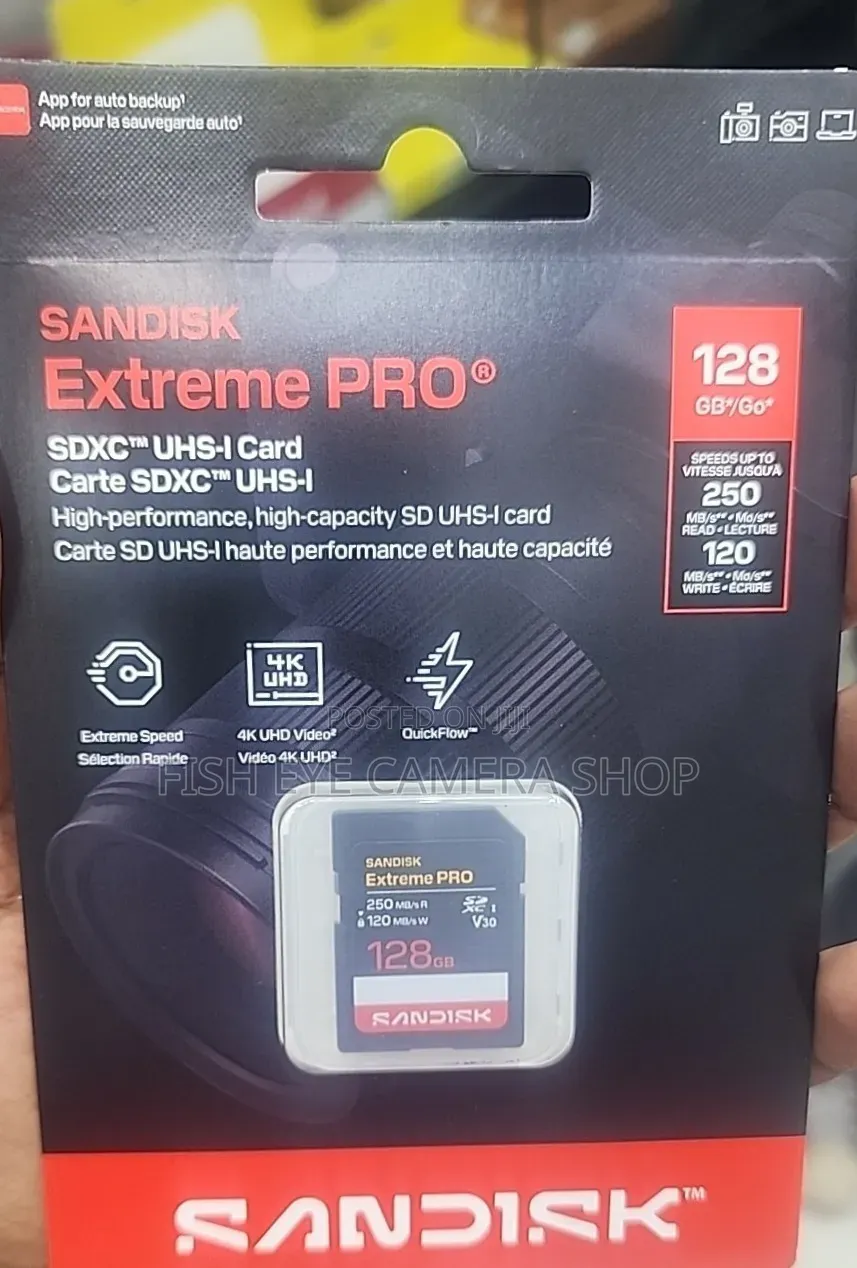SanDisk Extreme Pro 128GB SD Card 250mb/S