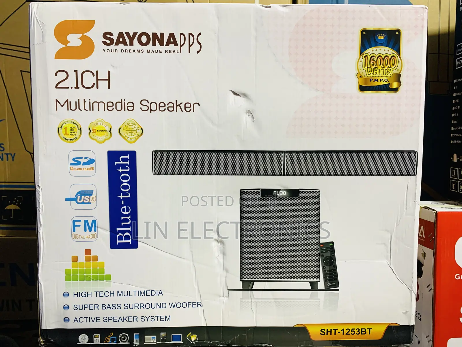 Sayonapps SHT-1253BT 2.1CH Multimedia Speaker System