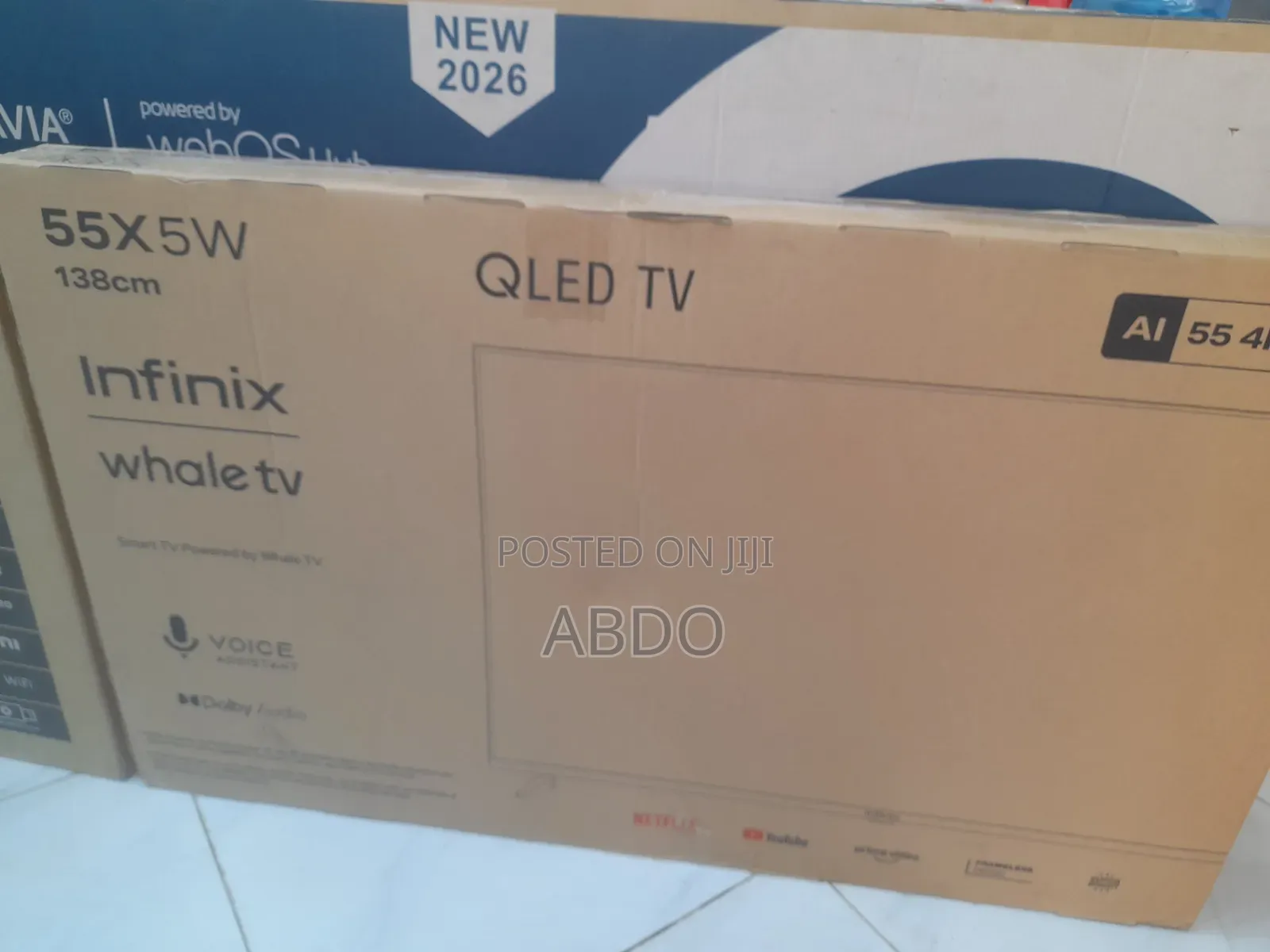 Infinix Smart Qled TV 55 Inch Andraid Framless Adis 2026 Quality Hi