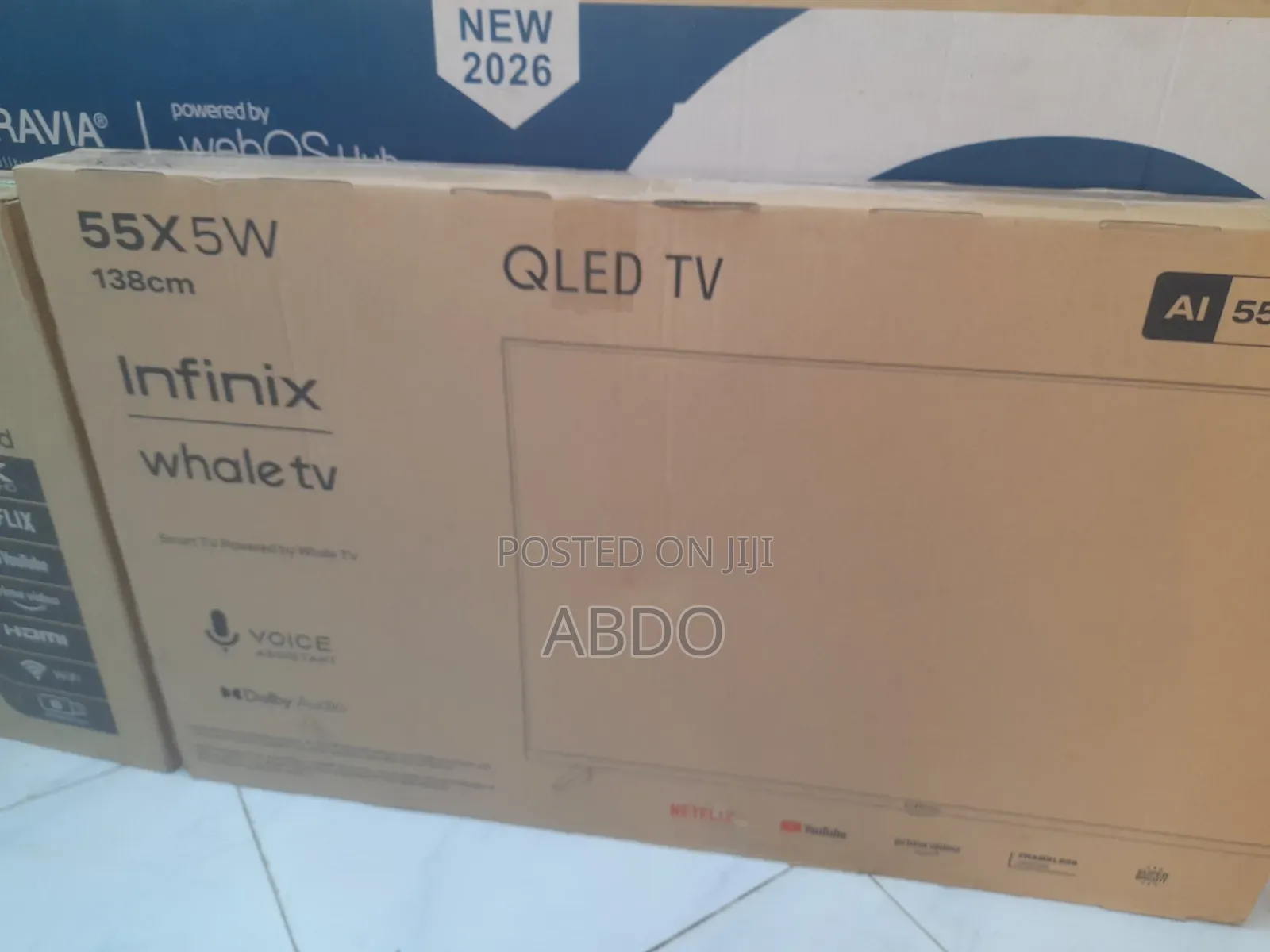 Infinix Smart Qled TV 55 Inch Andraid Framless Adis 2026 Quality Hi