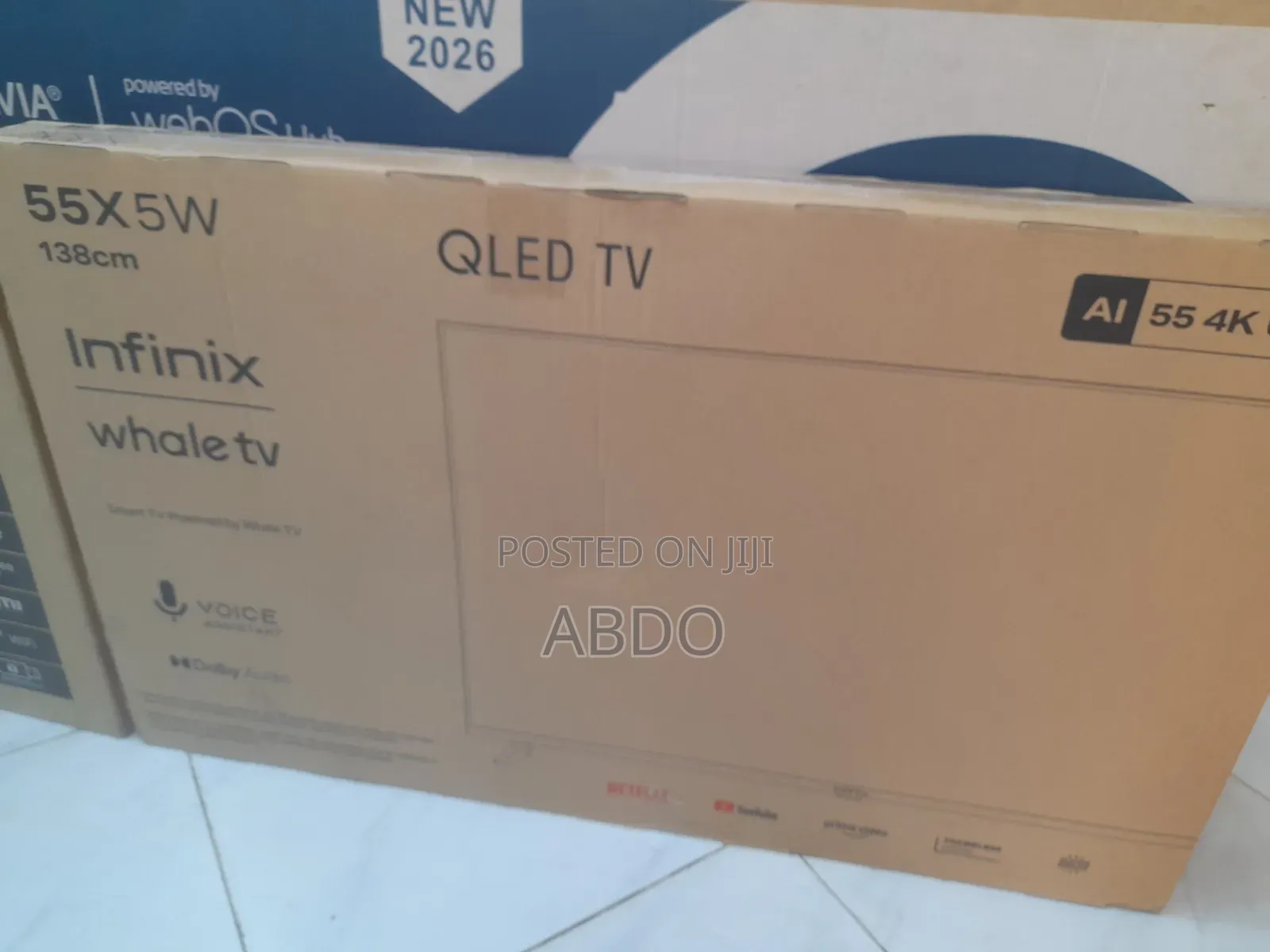 Infinix Smart Qled TV 55 Inch Andraid Framless Adis 2026 Quality Hi