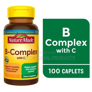 B Complex With Vitamin C Caplets, Dietary Supplement, 100 Count