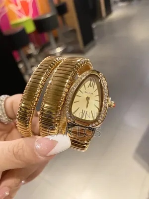 Women's Watch With Snake Shaped Head Wrapped Around the Strap