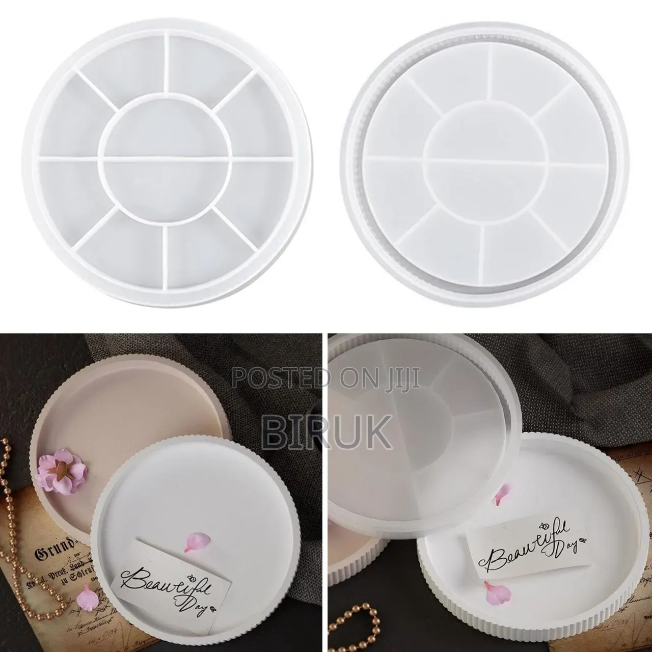 Round Divided Tray Silicone Mold