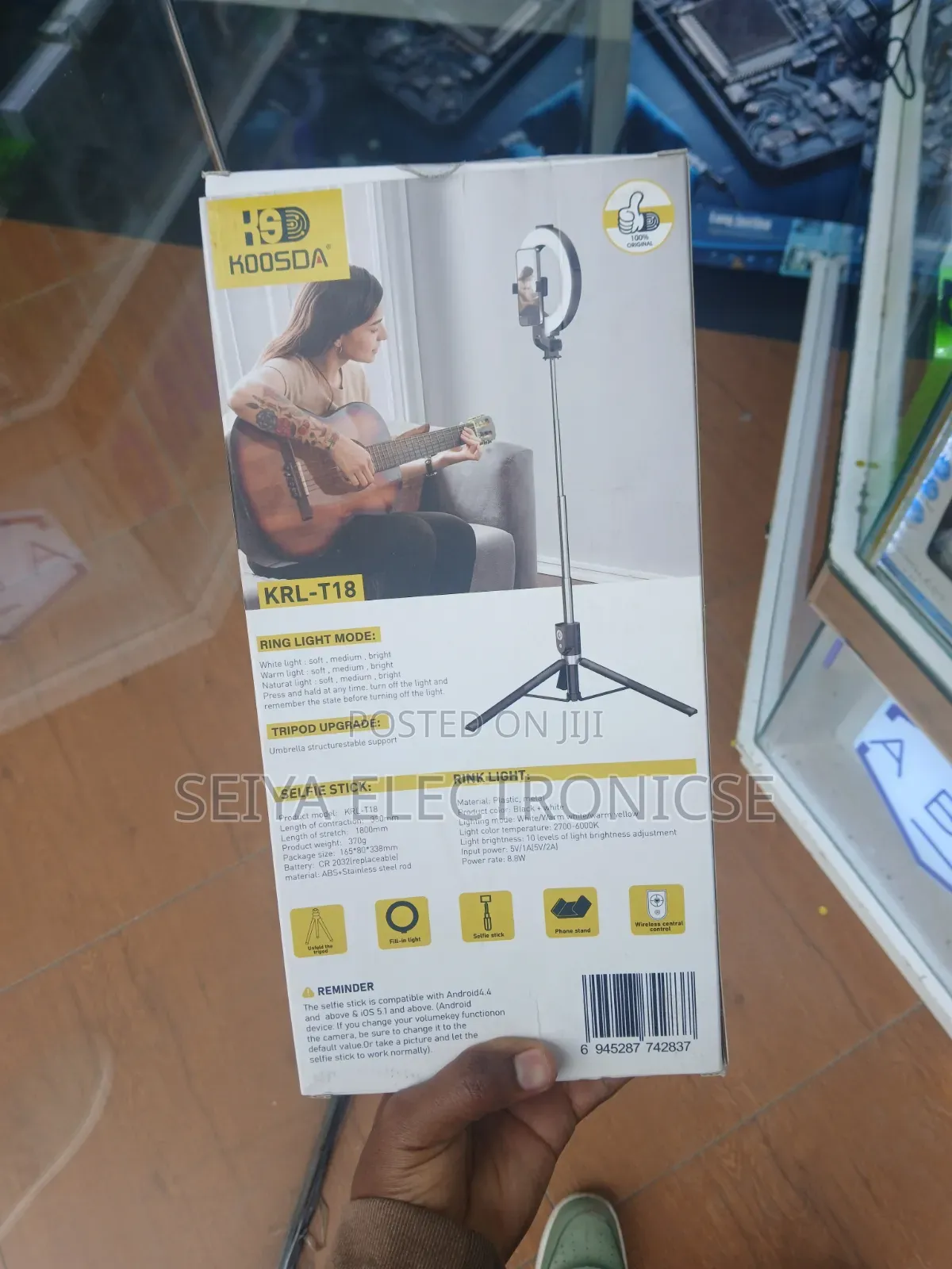 Koosda Self Stick Tripod With in Ring Light