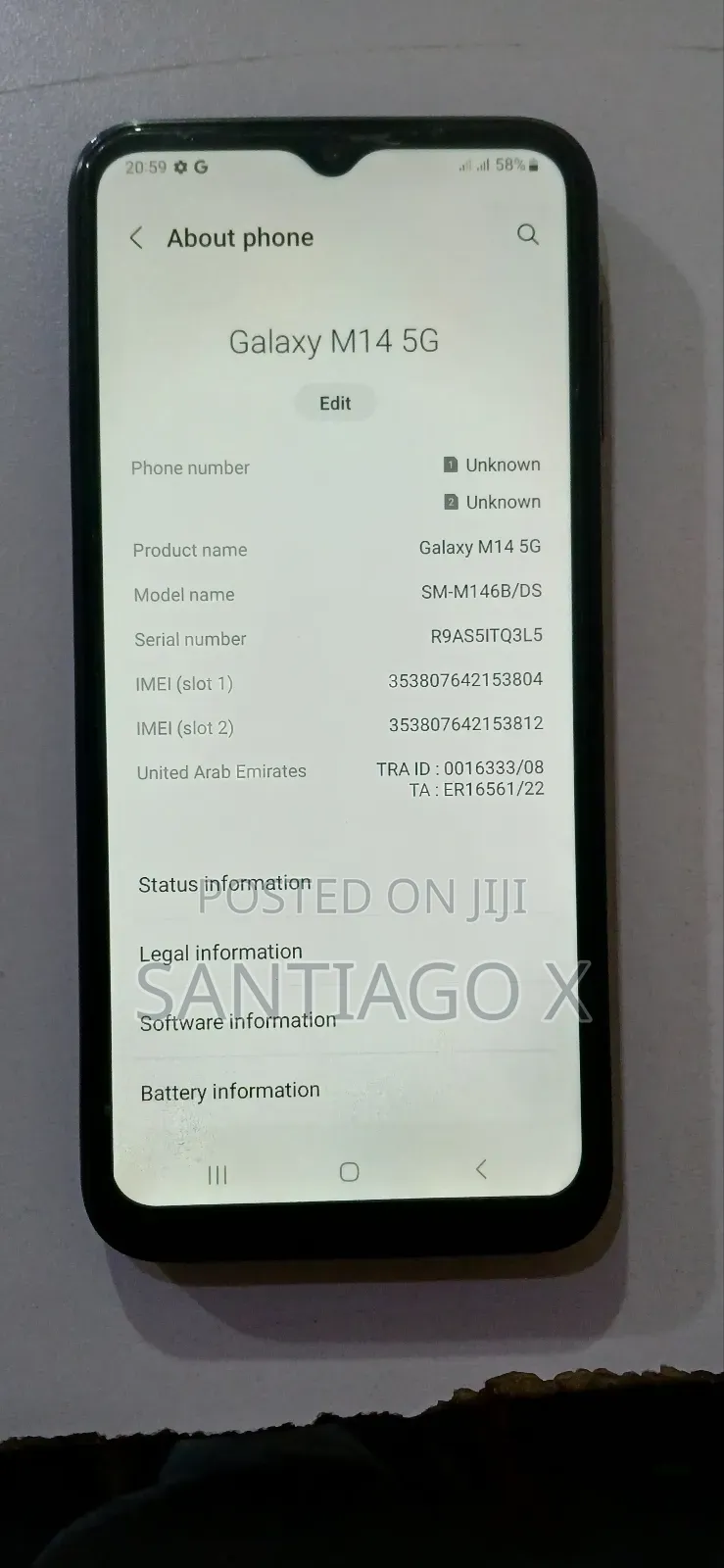 New Samsung Galaxy M14 4G 128 GB Black