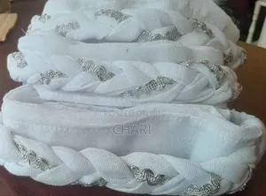 ለቤተክርስቲያን የሚሆኑ ባለ ፈርጥ ነጭ ጉንጉን ሻሽ
