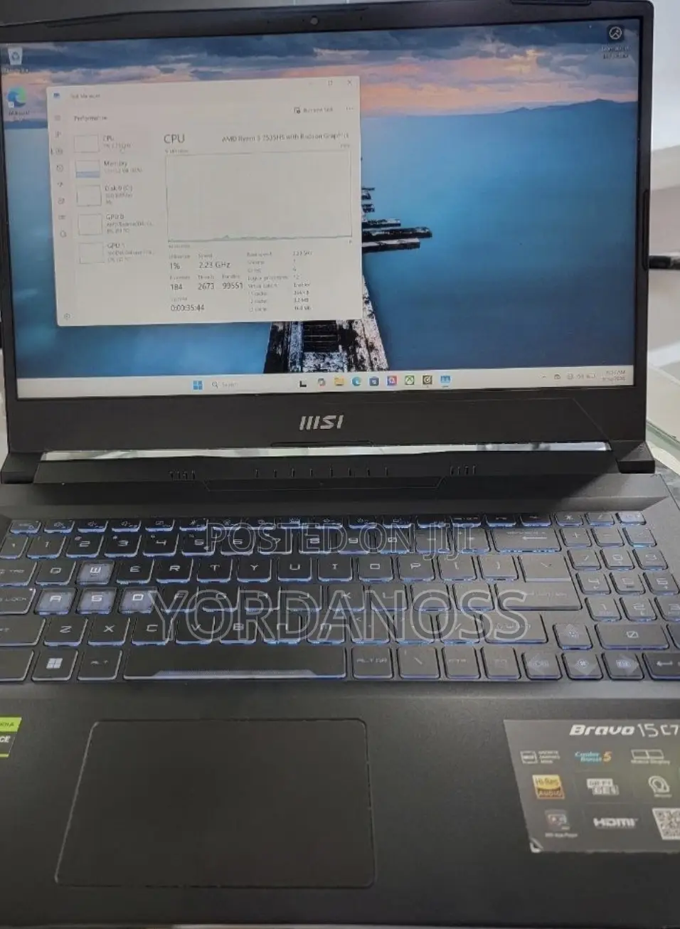 New Laptop MSI GF63 16GB AMD Ryzen 5 SSD 512GB