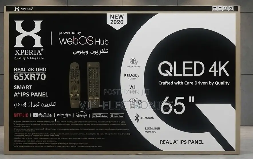 XPERIA 65 Inch TV QLED Smart TV – 65XR70 WebOS Hub