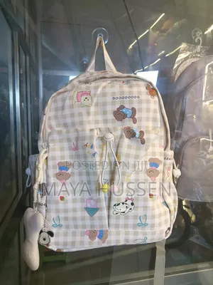 Korean Style Bear Pattern School Backpack