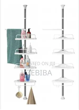 Adjustable Bathroom Corner Shelf a 4-Tier Adjustable Telescopic Corne