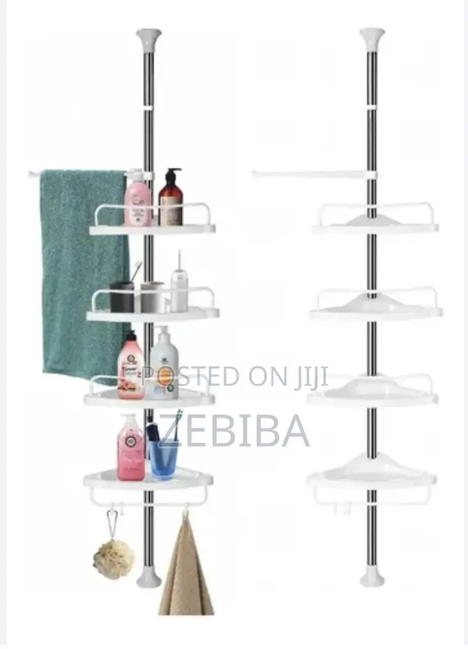 Adjustable Bathroom Corner Shelf a 4-Tier Adjustable Telescopic Corne