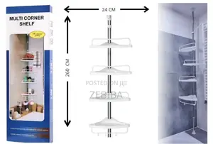 Adjustable Bathroom Corner Shelf a 4-Tier Adjustable Telescopic Corne